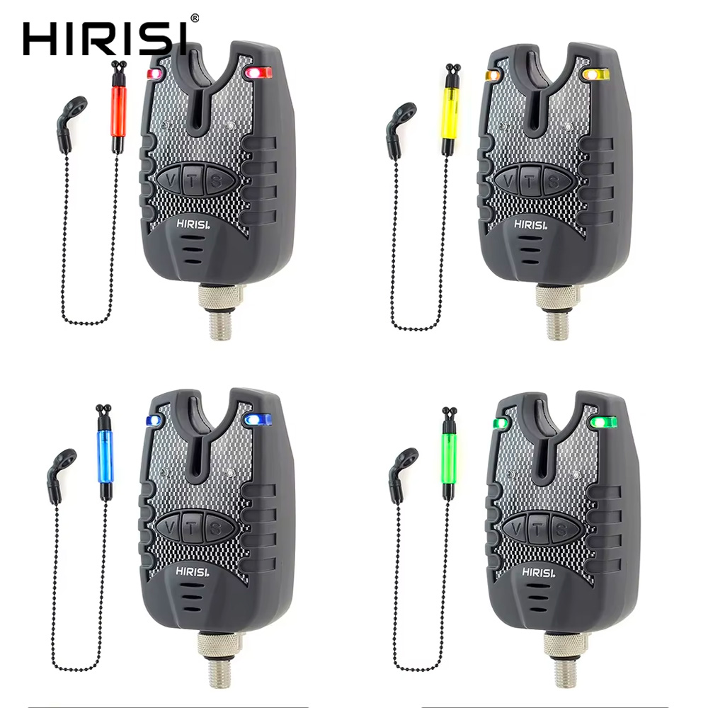 Bite Alarm - ชุดสัญญาณเตือนการตกปลาคาร์ป Hirisi 1+1 พร้อมสวิงเกอร์ ไฟ LED
